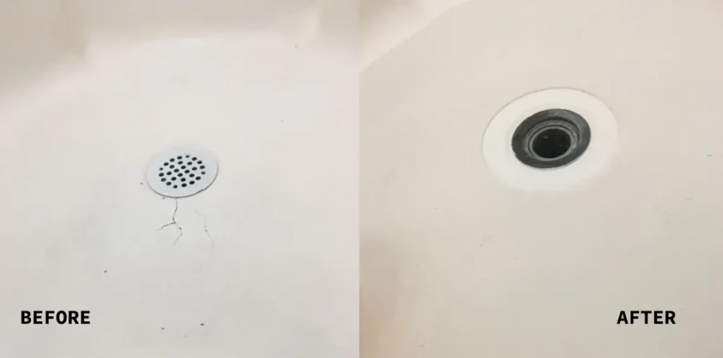 cracked shower floor repair